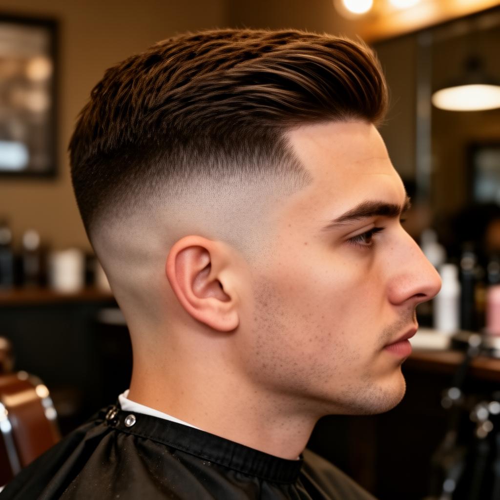 Clean classic taper haircut